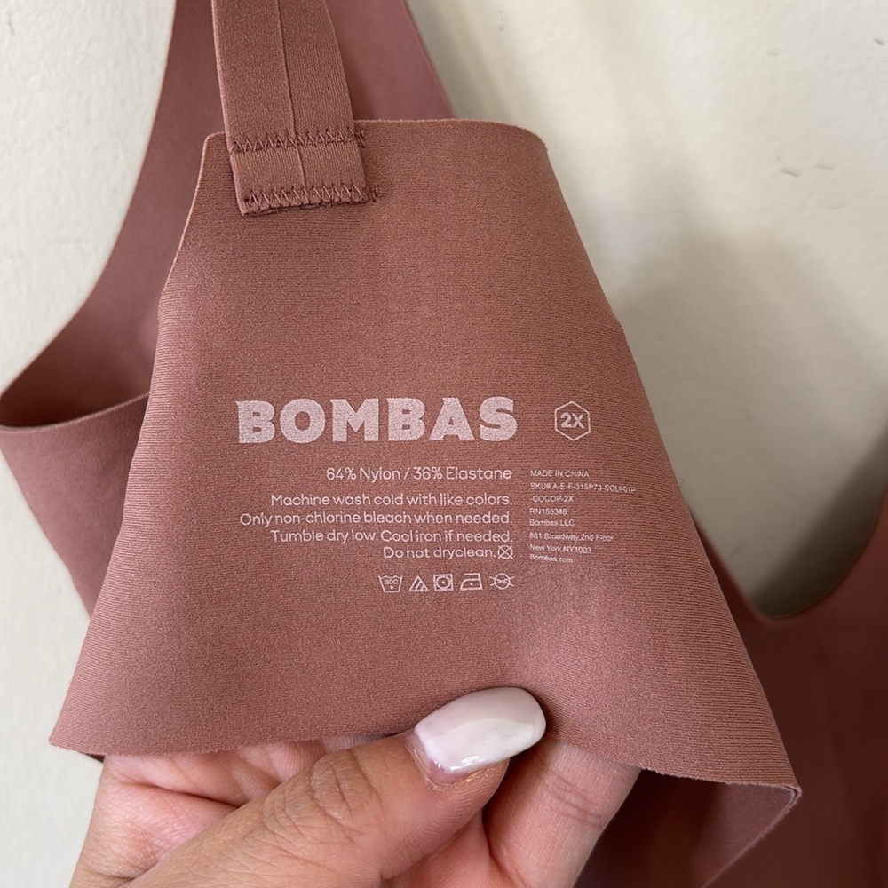 Bombas No Show Plunge Bralette Coco Plum Size 2X - Picture 7 of 7